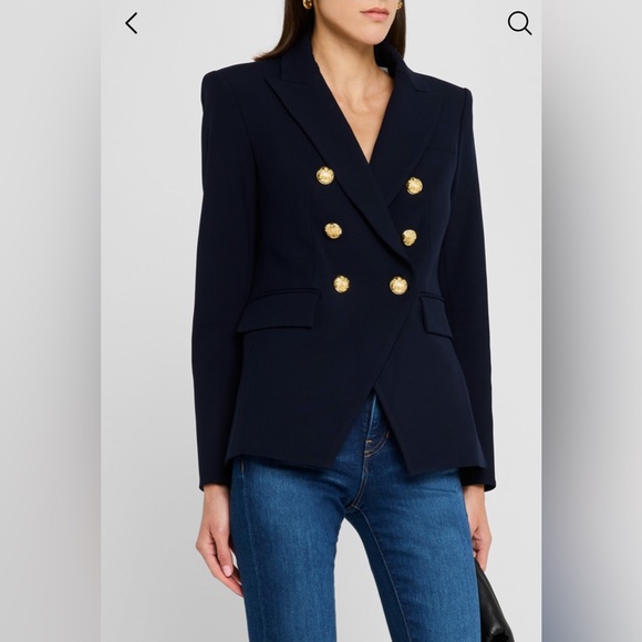 New VERONICA BEARD Miller Dickey Jacket Navy Blue Sz 6 - Picture 2 of 2